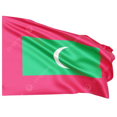 Maldives Flag Waving, Maldives Flag With Pole, Maldives Flag Waving Transparent, Maldives Flag ...