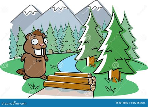 Beaver Dam stock vector. Illustration of mountains, construct - 2812686