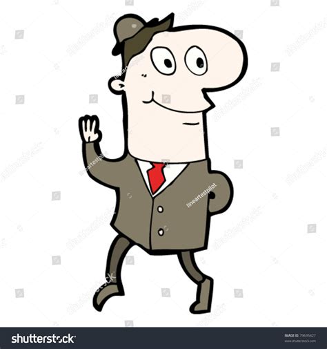 Cartoon Man Going To Work Stock Vector Illustration 79635427 : Shutterstock