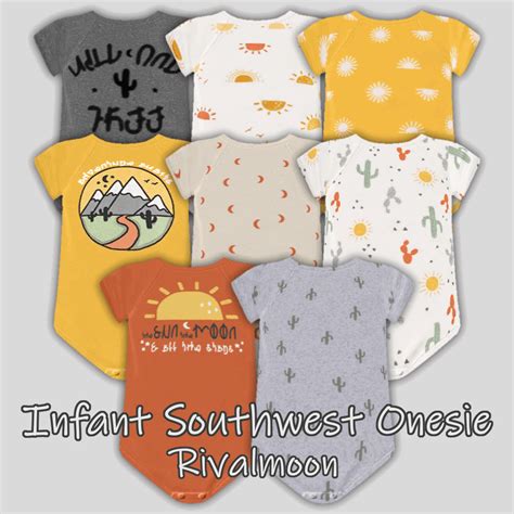 Rivalmoon — Short Sleeved Southwest Onesie for Infants New... Sims 4 ...