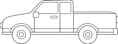 Pickup Truck Coloring Page - Free Clip Art