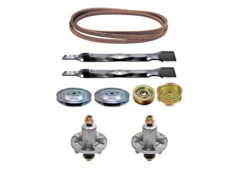 John Deere S130 42" Mower Deck Rebuild Parts Kit Spindles Blades Belt – MowerDeckPartsPlus