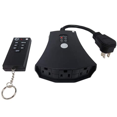 TEKLECTRIC Outdoor Remote Control Outlet With Wireless Remote and ...