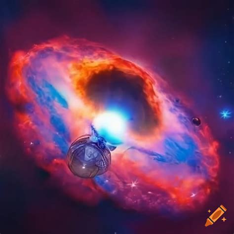 Spaceship escaping a supernova on Craiyon