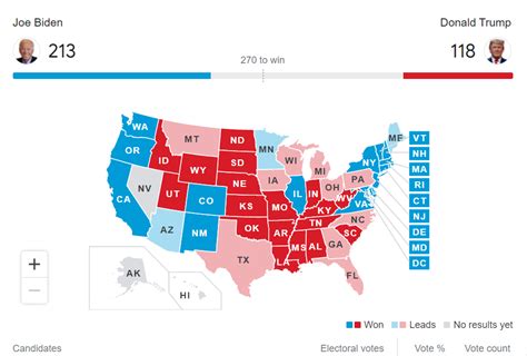 Presidential Election 2020 Map Live : Senate, house, and governor ...