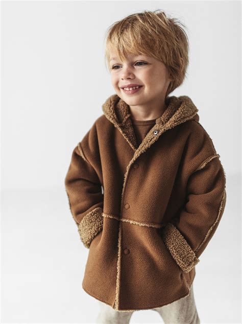 DOUBLE FACED HOODED COAT - COATS-BABY BOY | 3 months -5 years-KIDS ...