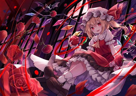 Download Flandre Scarlet Anime Touhou 4k Ultra HD Wallpaper by くれ〜ぷ