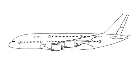 How to draw an AIRBUS A380 (Real Time) - YouTube