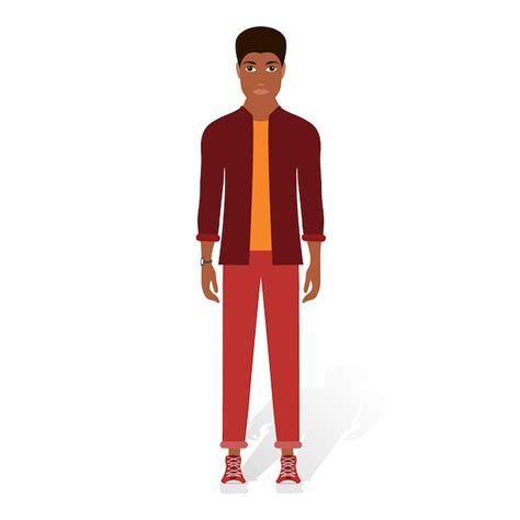 Premium Vector | Man in casual clothes on the white background Cartoon realistic people illustration