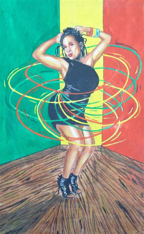 Alison Hinds – Roll It Gal. Painting by Oliver Martin Okoth | Saatchi Art