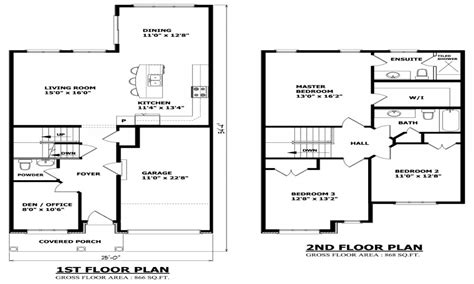 Two Story House Floor Plan