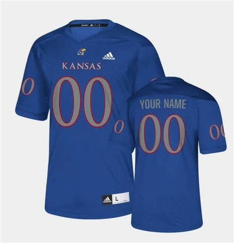 New Kansas Jayhawks Custom Jersey Royal College Football