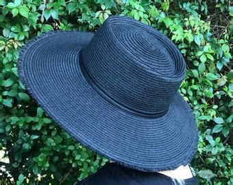Wide Brim Boater Hat Gambler Hat Wide Brim Hat Women Summer - Etsy