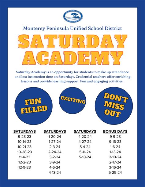 Saturday Academy Launches at MPUSD | Monterey Peninsula Unified School District