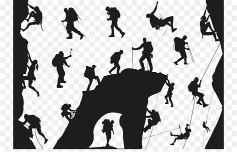 Free Mountain Climbing Silhouette, Download Free Mountain Climbing Silhouette png images, Free ...