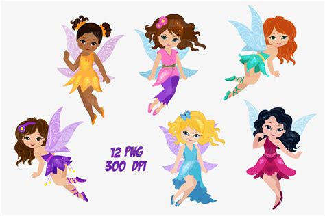 Cute Fairies. Fairy Clipart. Graphic by Alefclipart · Creative Fabrica