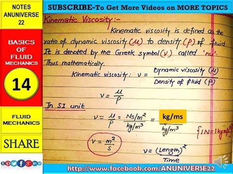 Kinematic Dynamic Viscosity Equation - Tessshebaylo