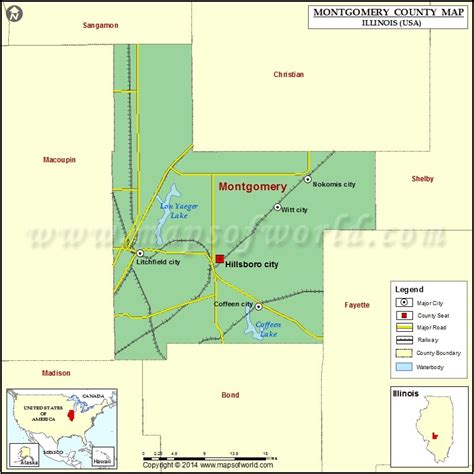 Montgomery County Map, Illinois