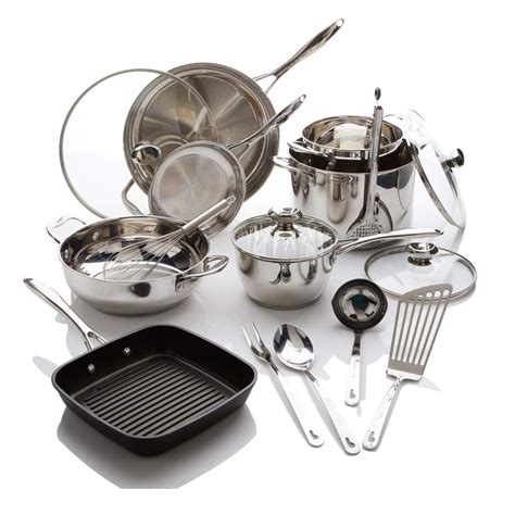 Amazon.com: Wolfgang Puck Bistro Elite 17-piece Stainless Steel Cookware Set: Home & Kitchen ...