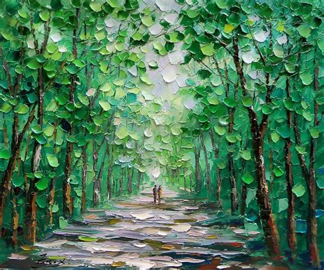 Image result for palette knife art evergreen trees | Impasto painting, Landscape canvas, Hand ...