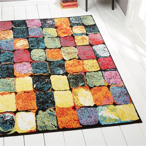 Modern Rug Contemporary Area Rugs Multi Geometric Swirls Lines Abstract ...