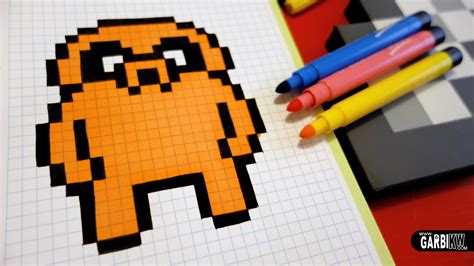 Handmade Pixel Art - How To Draw Jake the Dog #pixelart