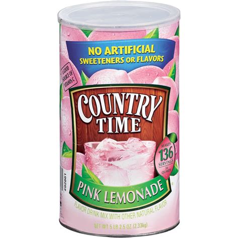 Country Time Pink Lemonade 5lb 2.5oz Make 34 Quarts. Pack of 2 of 82.5 ...