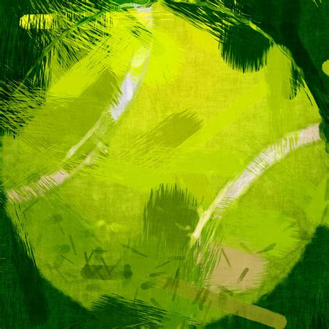 Abstract Tennis Ball by David G Paul