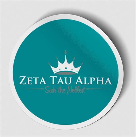 Zeta Tau Alpha Logo Round Decal SALE $4.95. - Greek Gear®