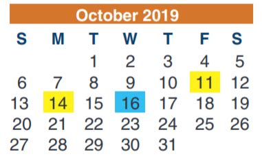 Milton Cooper Elementary - School District Instructional Calendar - Spring Isd - 2019-2020