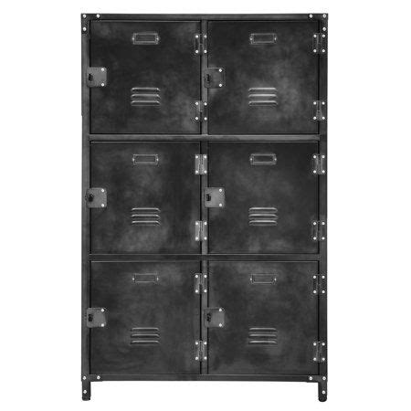 Allspace 4 Door Dark Weathered Finish Storage Locker, Steel, Black, Height 39" - Walmart.com ...