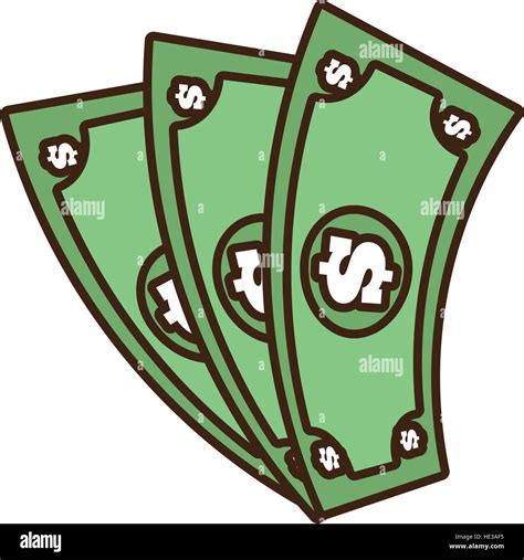 cartoon money bills dollar cash vector illustration eps 10 Stock Vector ...