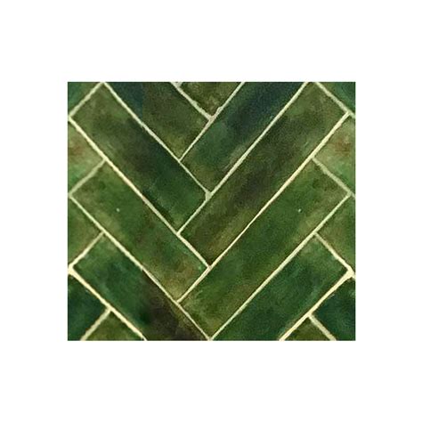 3 x 12 Subway Tile Olive Green - Handmade by Black Rock Studio