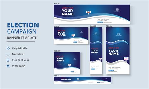 Election Campaign Banner Template, Political Campaign Banner Template, Vote Banner Template ...