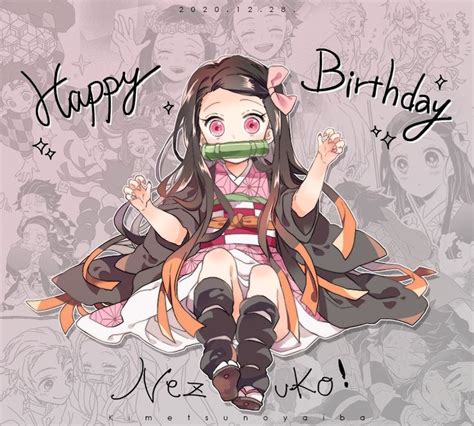 Nezuko Kamado = Demon Slayer = | Aniversario, Ideias aniversario, Feliz