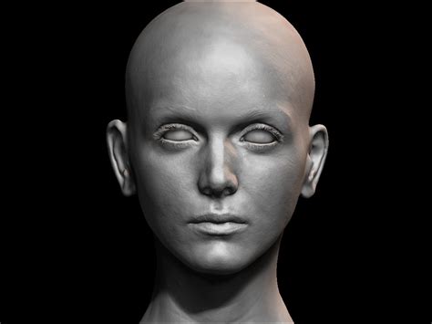 ArtStation - High detailed female face with UV and low poly Low-poly 3D model | Resources