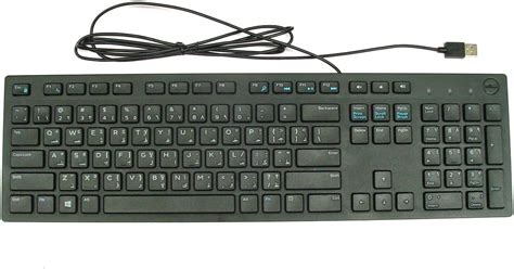 Genuine Original DELL USB Keyboard KB216 BLACK, Nice and Slim, QWERTY - ARABIC Layout, Dell P/N ...