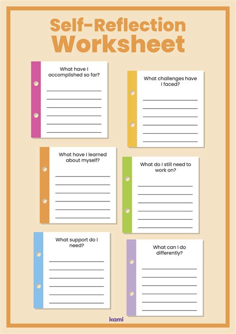 Self-Reflection Worksheet | Notes for Teachers | Perfect for grades ...