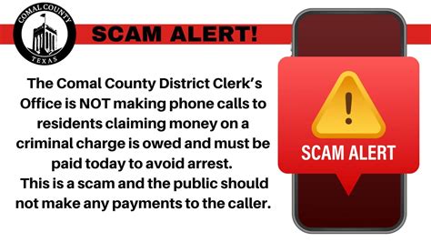 Comal County's District Clerk's Office Issues Scam Alert | My Canyon Lake