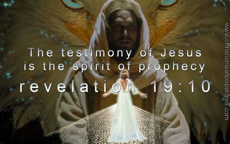 Spirit of Prophecy Revelation 19 Verse 10 - Christian Wallpaper Free