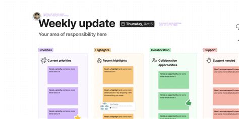 Weekly Update Template | Figma