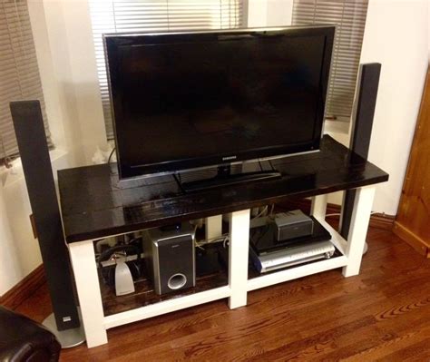 TV Table, DIY, Rustic, X Console, Console | Ana White