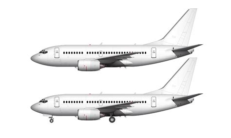 Boeing 737-600 blank illustration templates – Norebbo