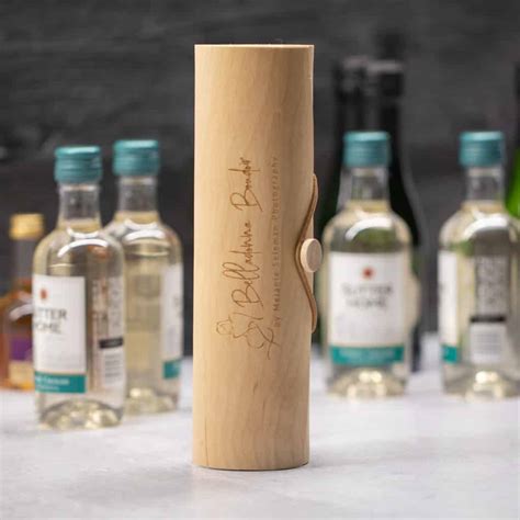 Mini Round Wood Wine Gift Box %page% - Laser engravable - Pro Branding ...