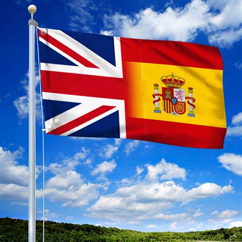 English And Spanish Grommet Flag TQN123GFv1 - Flagwix