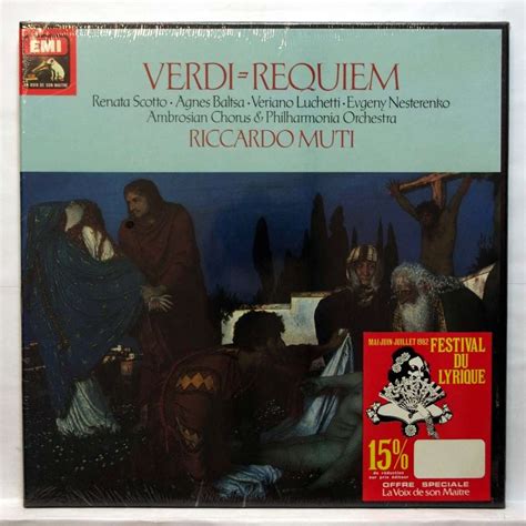 Verdi : requiem by Renata Scotto - Agnes Baltsa - Ricardo Muti, LP Box ...