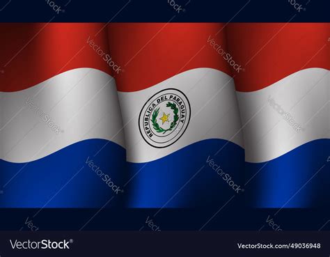 Paraguay waving flag background design concept Vector Image