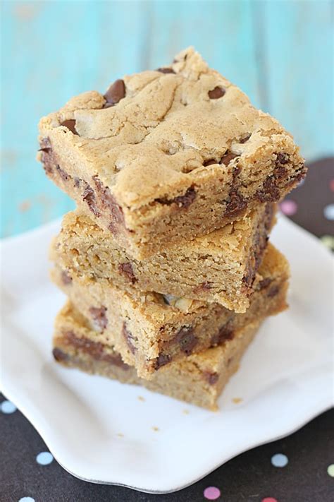 Peanut Butter Cookie Bars - Glorious Treats