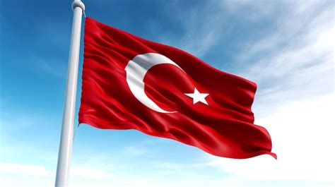 Premium AI Image | Wawe Turkey Flag Red Turkey Flag