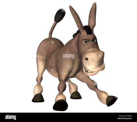 Illustration of an angry donkey isolated on a white background Stock ...